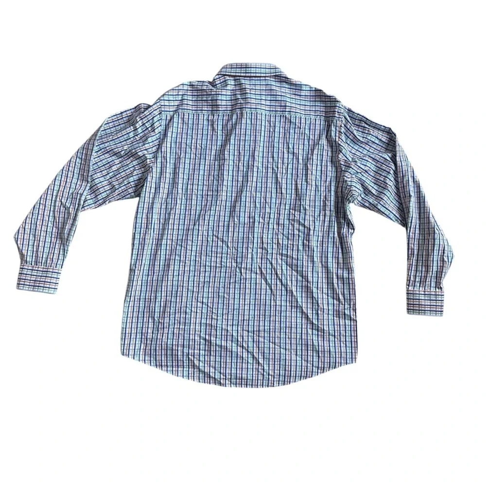 Bugatchi Uomo XXL Classic Fit Plaid Button Up Dress Shirt Multicolor